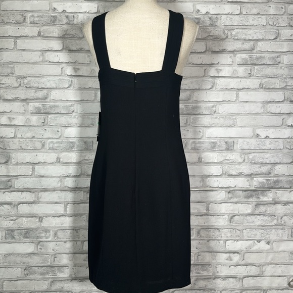 Laundry by Shelli Segal Criss Cross Black Halter Crepe Dress - Picture 5 of 11